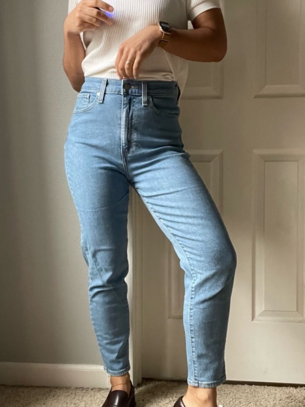 Levi’s high rise taper jeans